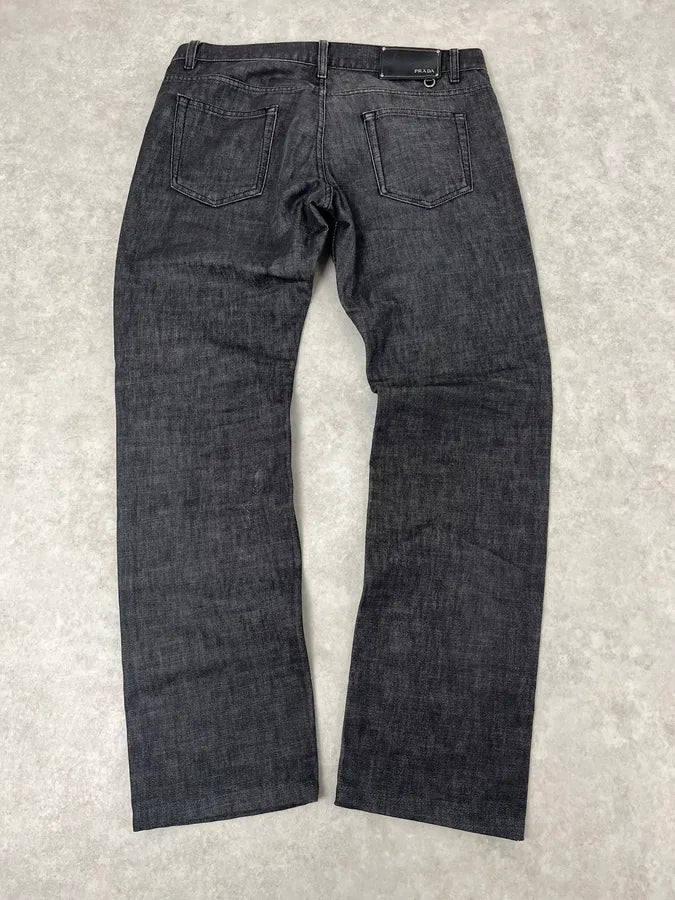 AW2008 Prada Grey Denim Straight Jeans DzyElTQ 6