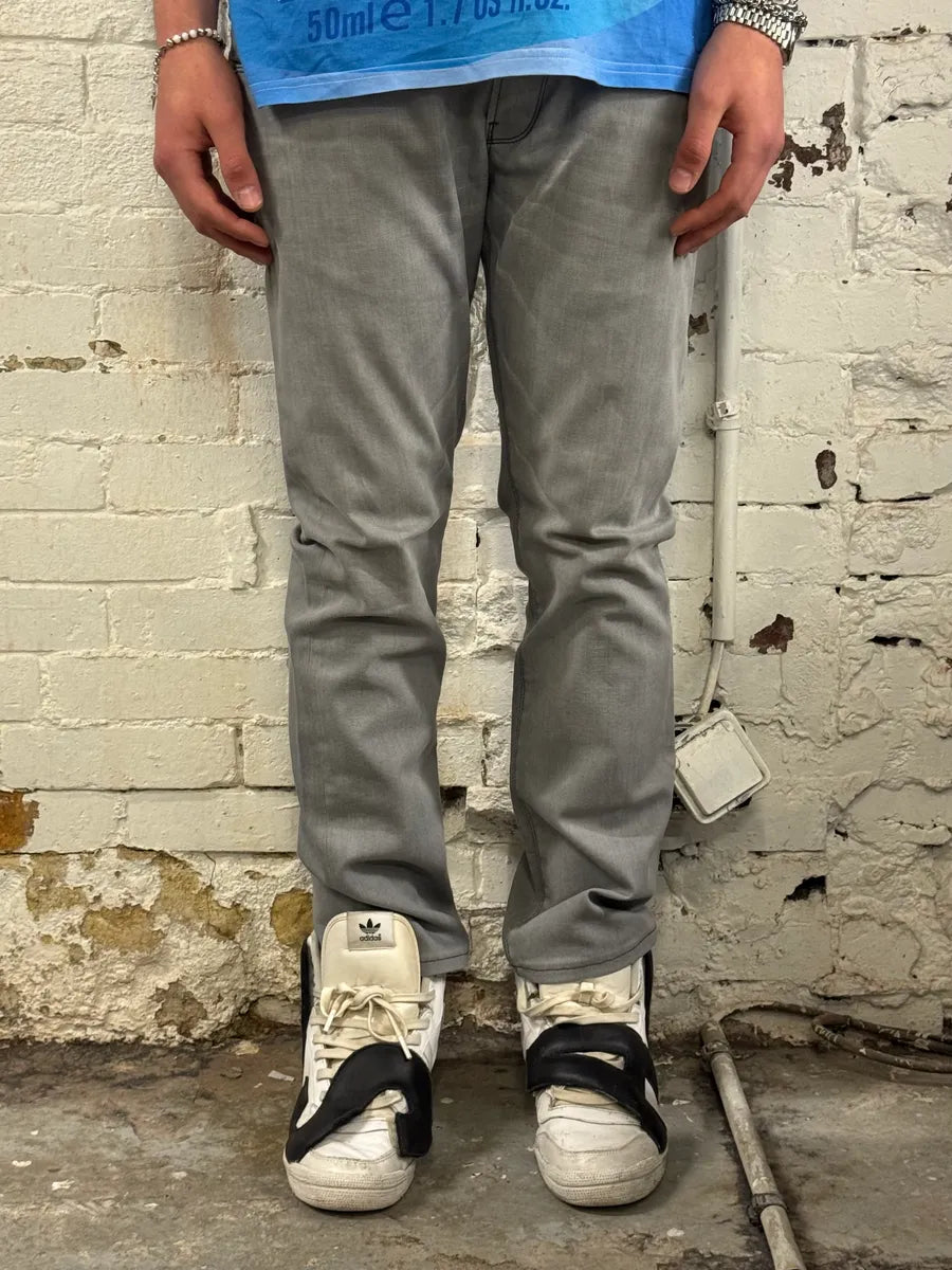 AW2008 Prada Grey Denim Tapered Fit Jeans tmFyxPs 1