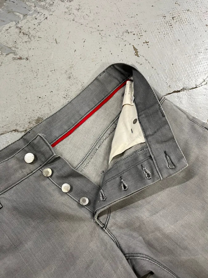 AW2008 Prada Grey Denim Tapered Fit Jeans tmFyxPs 10