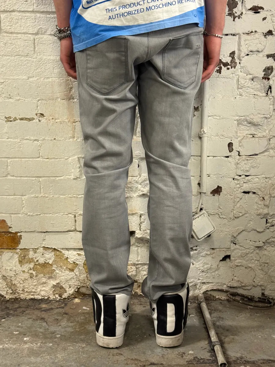 AW2008 Prada Grey Denim Tapered Fit Jeans tmFyxPs 3