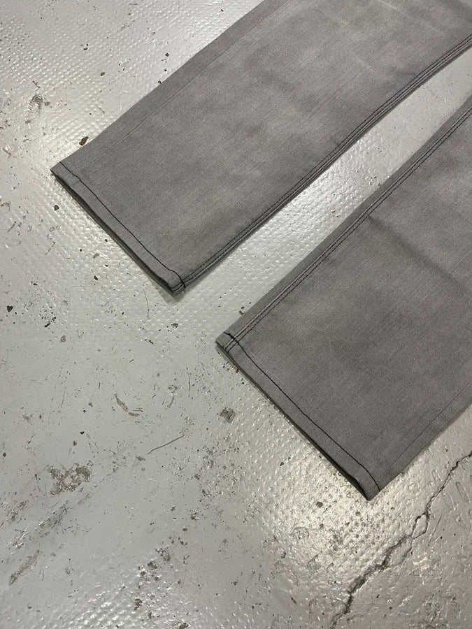 AW2008 Prada Grey Denim Tapered Fit Jeans tmFyxPs 6