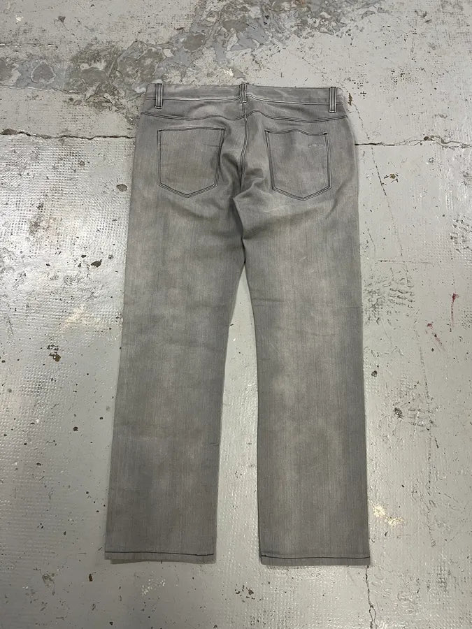 AW2008 Prada Grey Denim Tapered Fit Jeans tmFyxPs 7
