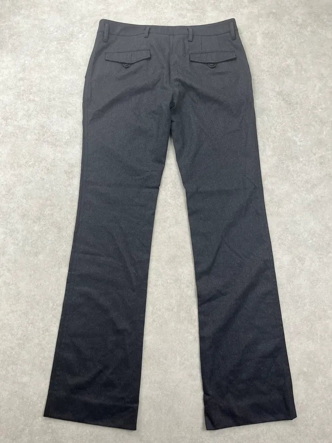 AW2008 Prada Grey Minimalist Wool Pants gNyOjGA 4