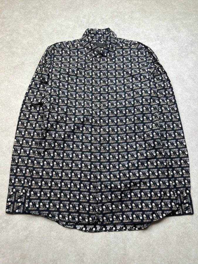 AW2008 Prada Gun Mafia Black Shirt nCVkSue 0