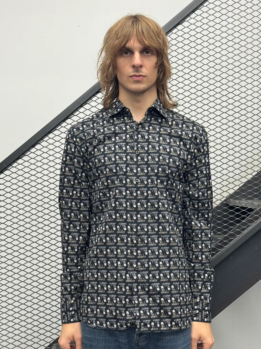 AW2008 Prada Gun Mafia Black Shirt nCVkSue 1
