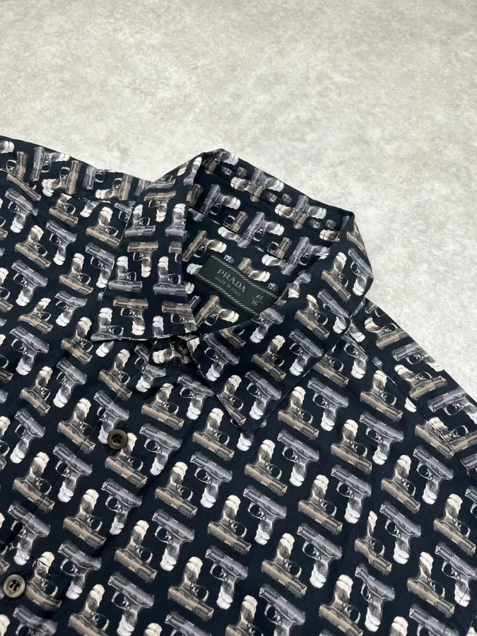 AW2008 Prada Gun Mafia Black Shirt nCVkSue 3