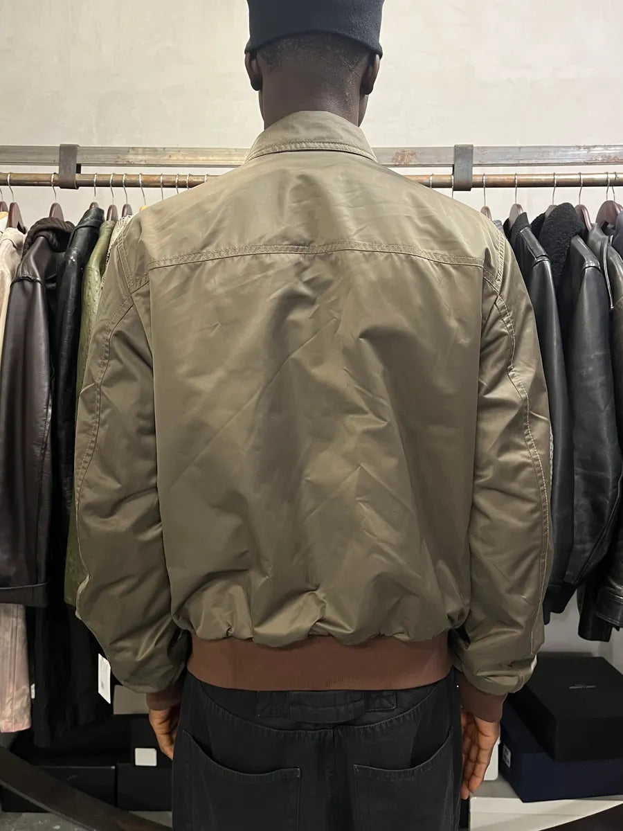 AW2008 Prada Light Olive Nylon Bomber Jacket SLDpZIO 2