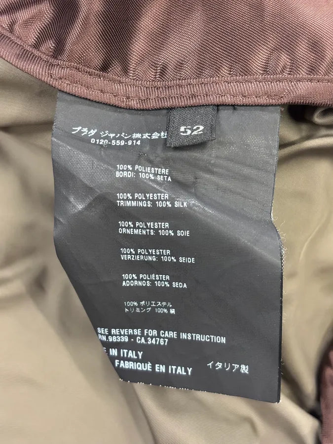 AW2008 Prada Light Olive Nylon Bomber Jacket SLDpZIO 10