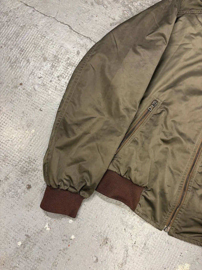 AW2008 Prada Light Olive Nylon Bomber Jacket SLDpZIO 7