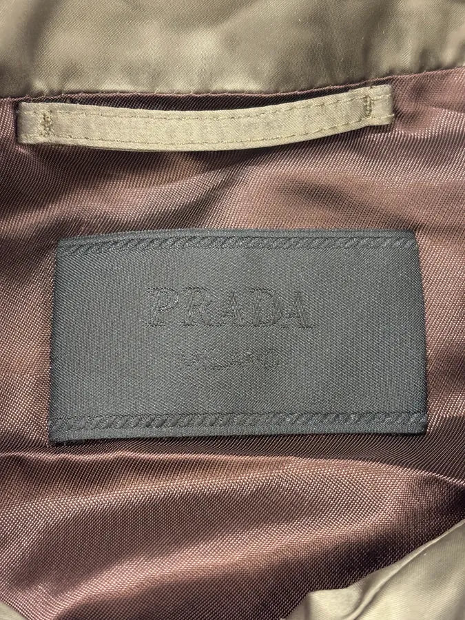 AW2008 Prada Light Olive Nylon Bomber Jacket SLDpZIO 9