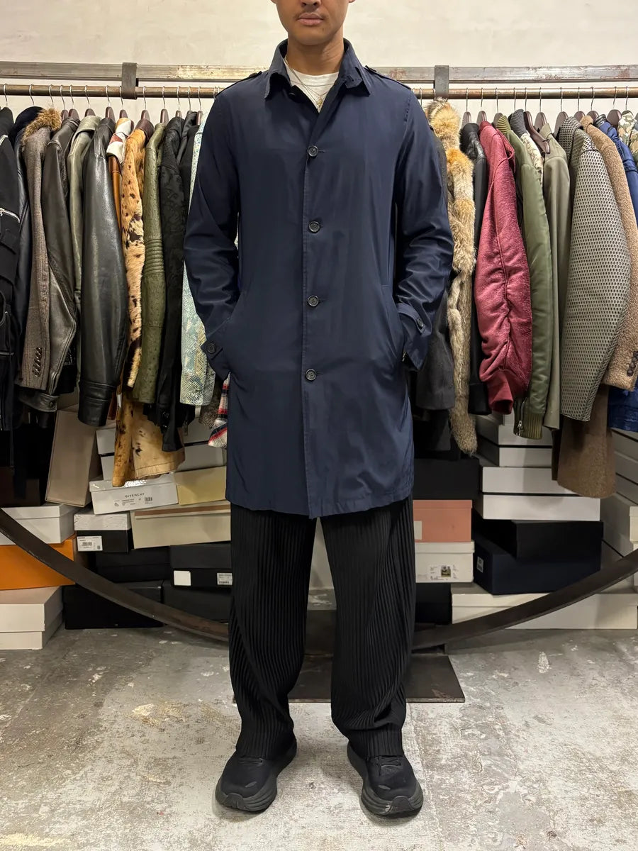 AW2008 Prada Navy Nylon Belted Trench Jacket qgahgFm 0