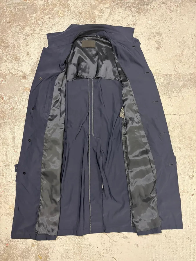 AW2008 Prada Navy Nylon Belted Trench Jacket qgahgFm 6