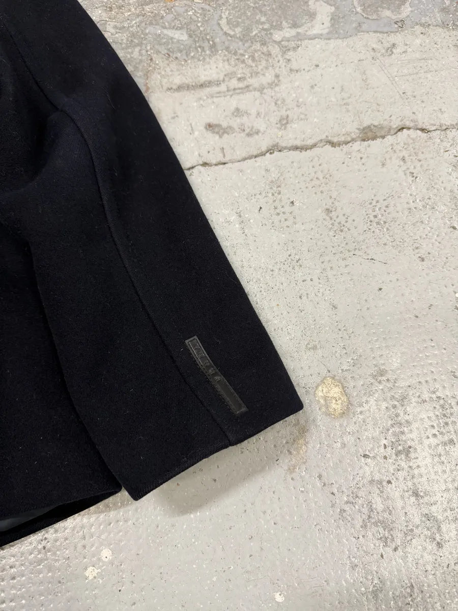 AW2008 Prada Navy Wool Classy Caban Jacket EErWBcA 10