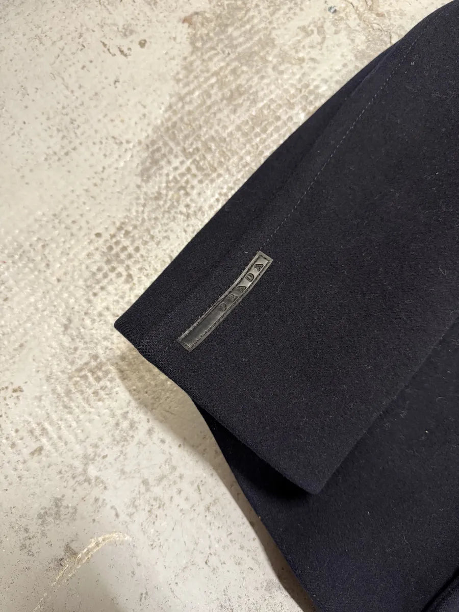 AW2008 Prada Navy Wool Classy Caban Jacket EErWBcA 8