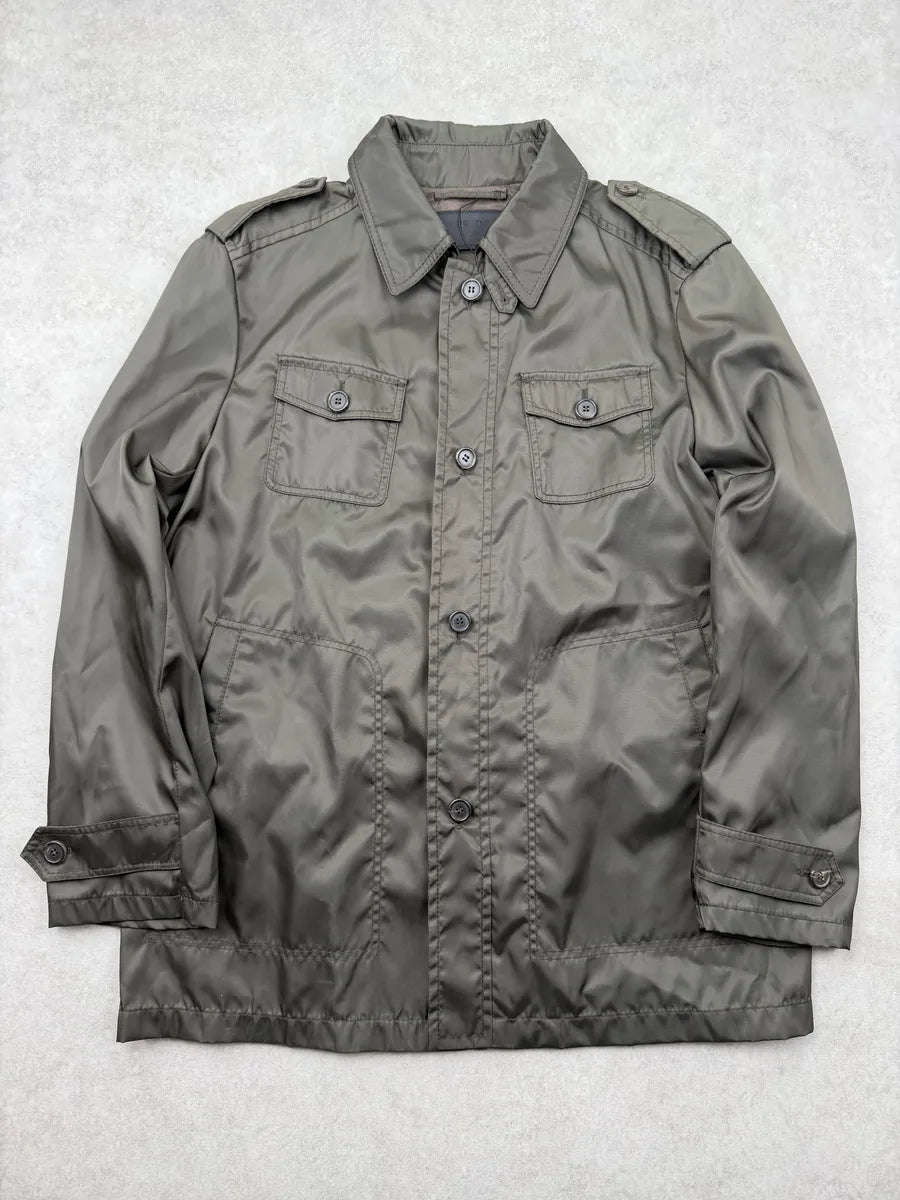 AW2008 Prada Olive Green Military Nylon Jacket ROYgMHE 0