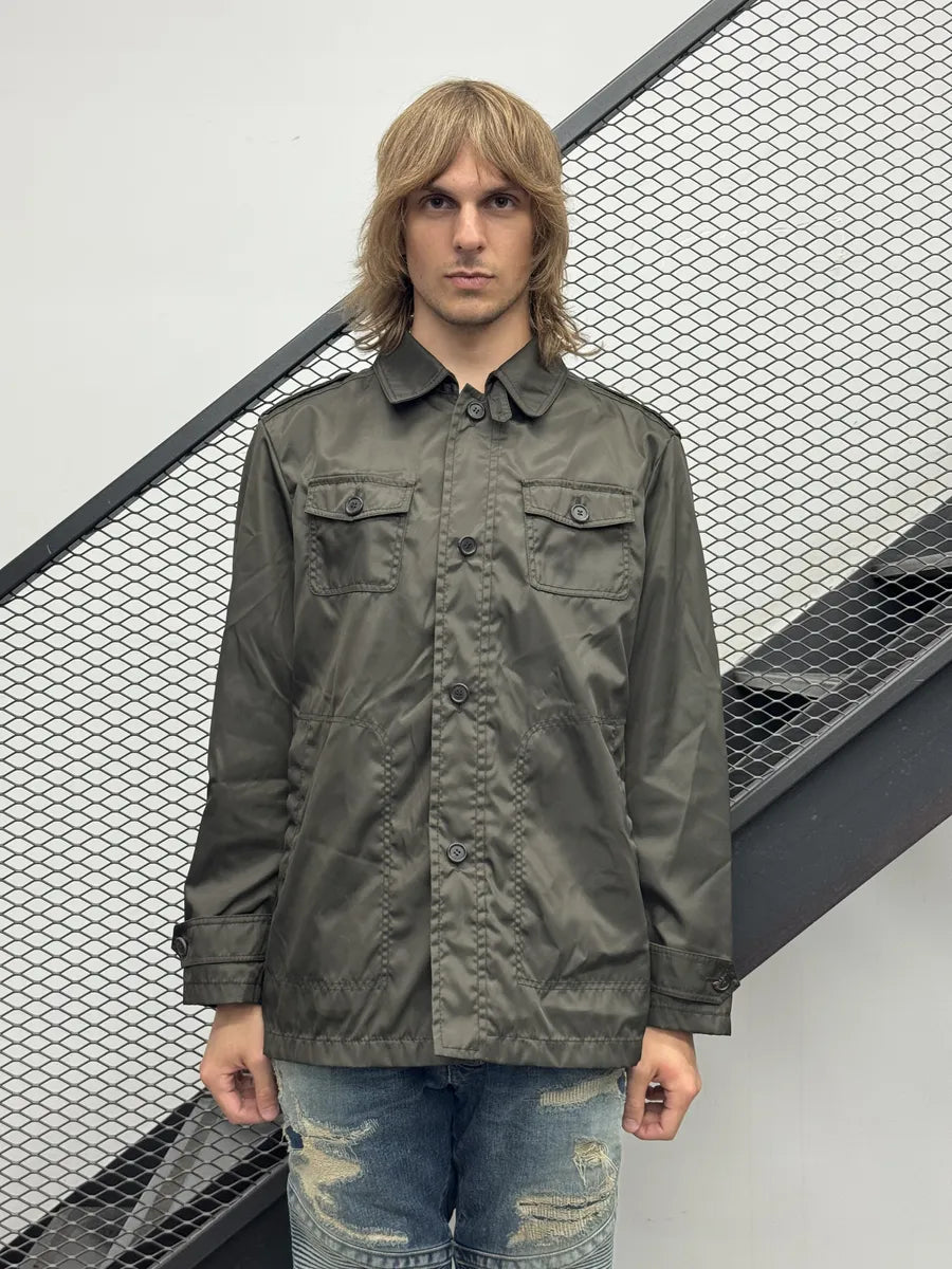 AW2008 Prada Olive Green Military Nylon Jacket ROYgMHE 1
