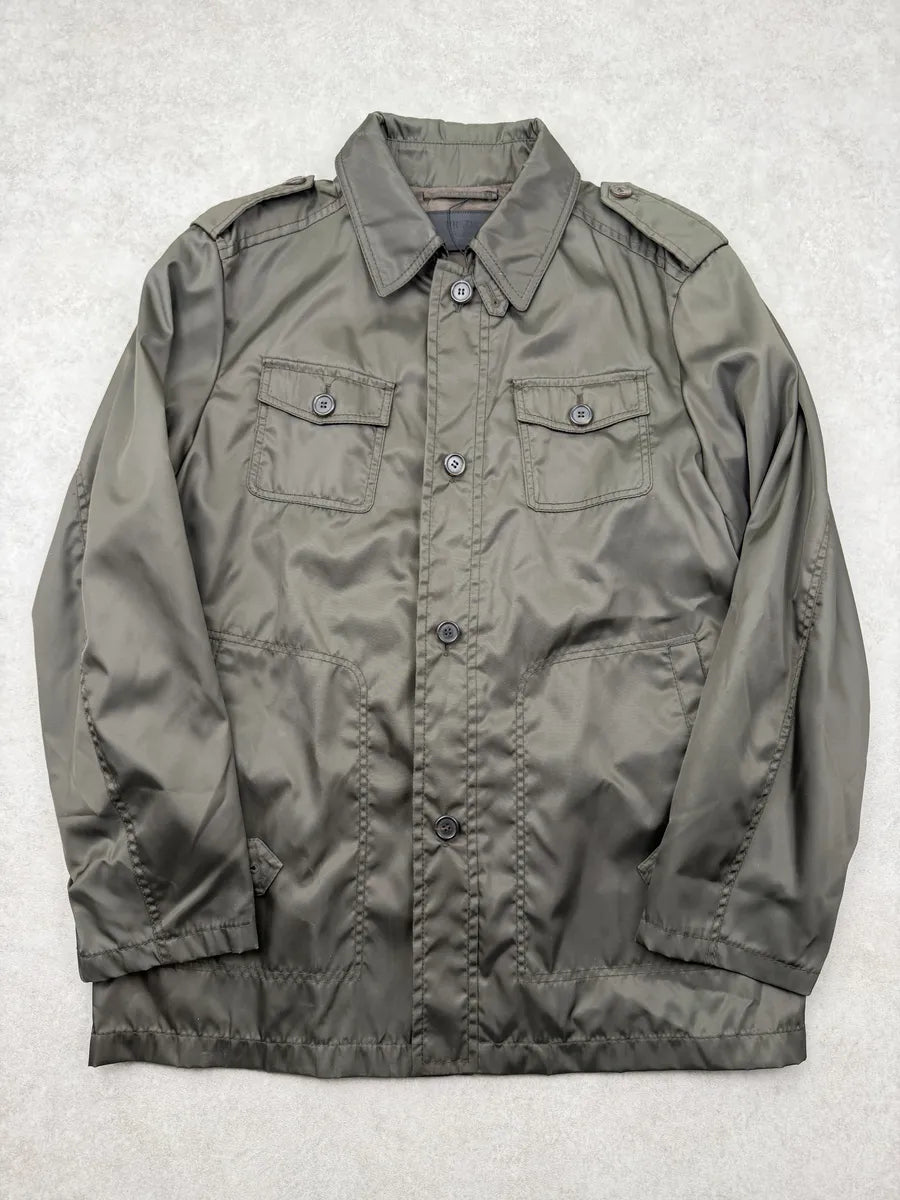 AW2008 Prada Olive Green Military Nylon Jacket ROYgMHE 3