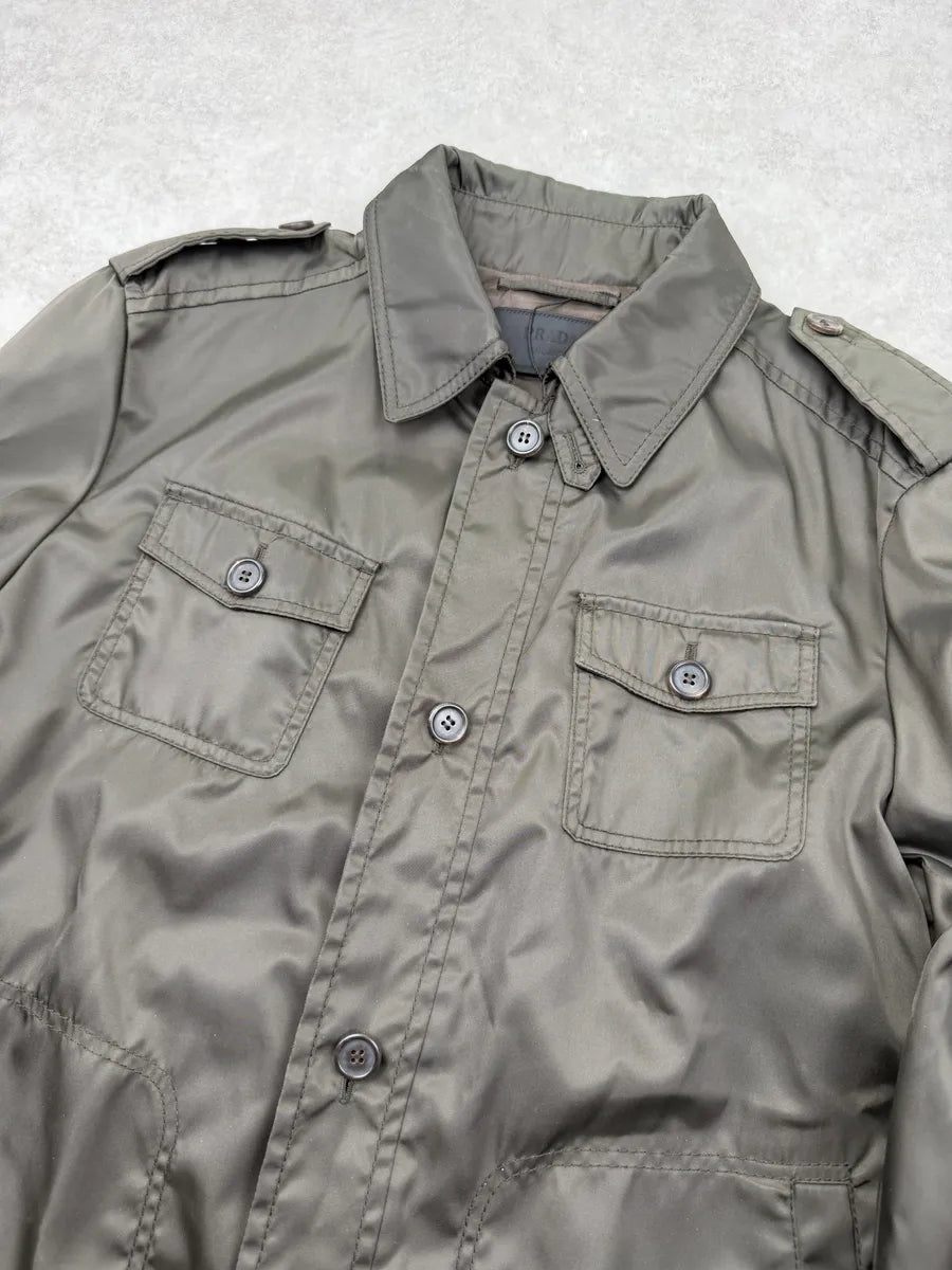 AW2008 Prada Olive Green Military Nylon Jacket ROYgMHE 4