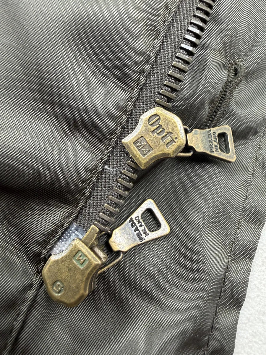 AW2008 Prada Olive Green Military Nylon Jacket ROYgMHE 6