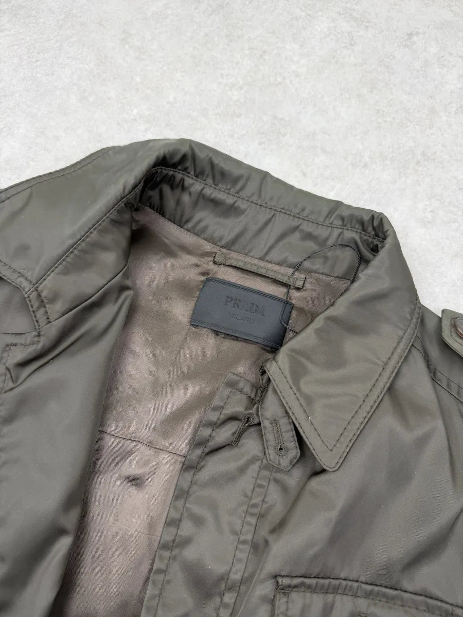 AW2008 Prada Olive Green Military Nylon Jacket ROYgMHE 7