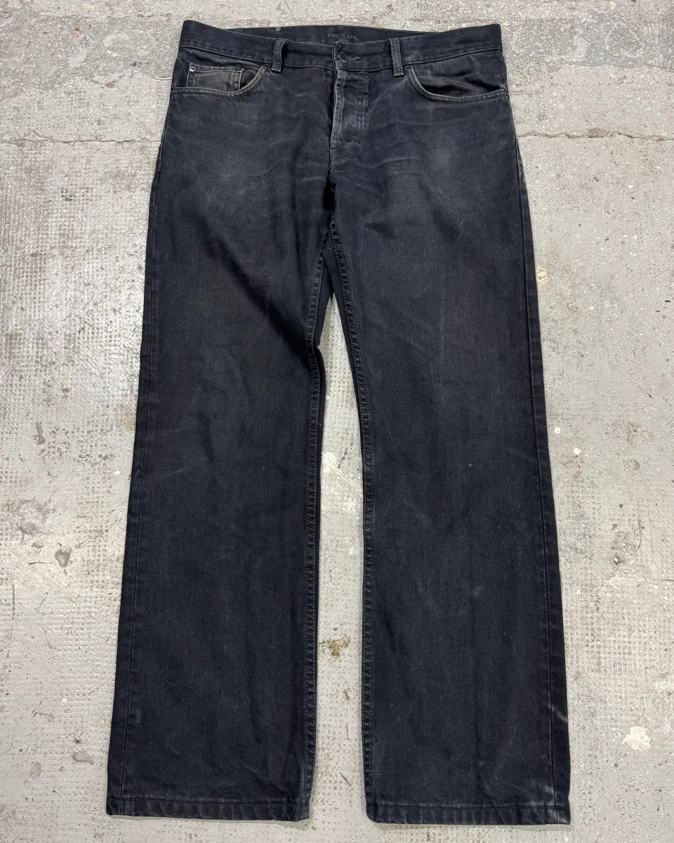 AW2008 Prada Raw Brut Grey Denim Jeans (L) xmSgPpD 0