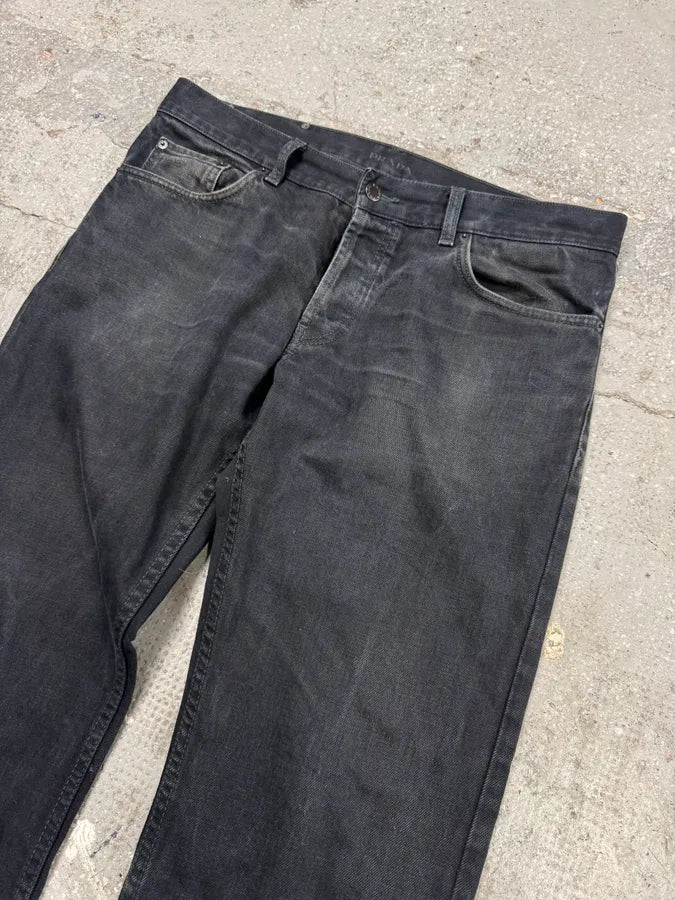 AW2008 Prada Raw Brut Grey Denim Jeans (L) xmSgPpD 1