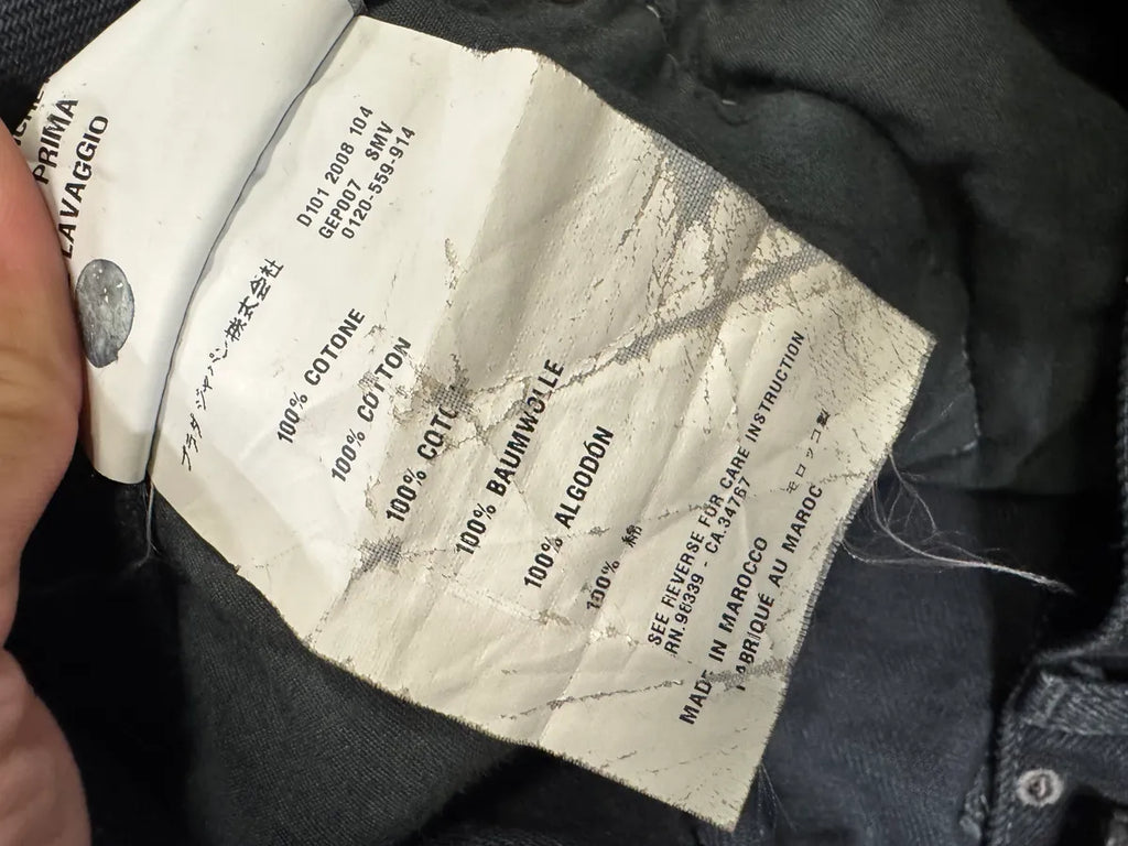 AW2008 Prada Raw Brut Grey Denim Jeans (L) xmSgPpD 4