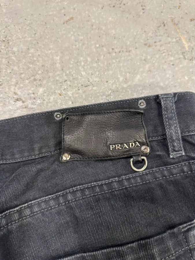 AW2008 Prada Raw Brut Grey Denim Jeans (L) xmSgPpD 9