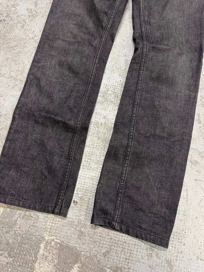 AW2008 Prada Raw Grey Straight Denim Jeans TqyUZYV 6