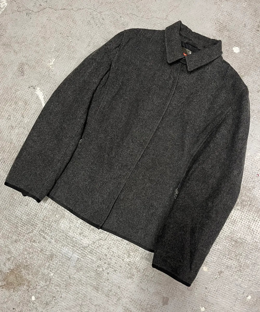 AW2008 Prada Wool Grey Scratch Jacket umnAYvZ 1