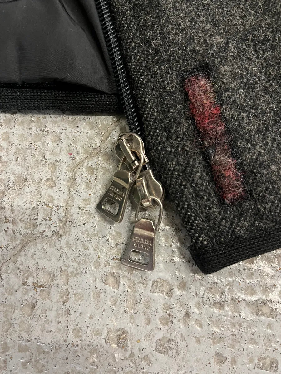 AW2008 Prada Wool Grey Scratch Jacket umnAYvZ 10