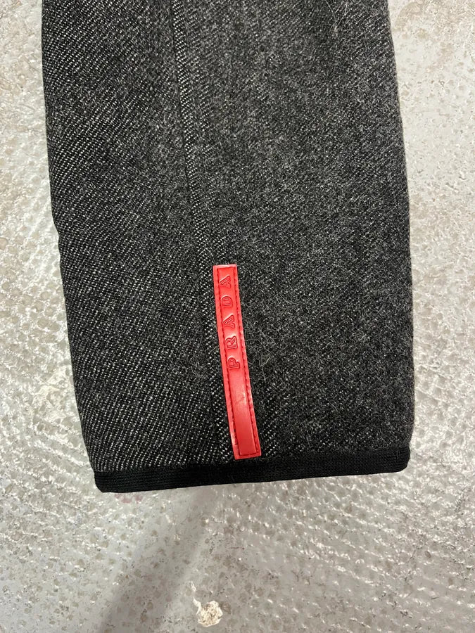 AW2008 Prada Wool Grey Scratch Jacket umnAYvZ 9