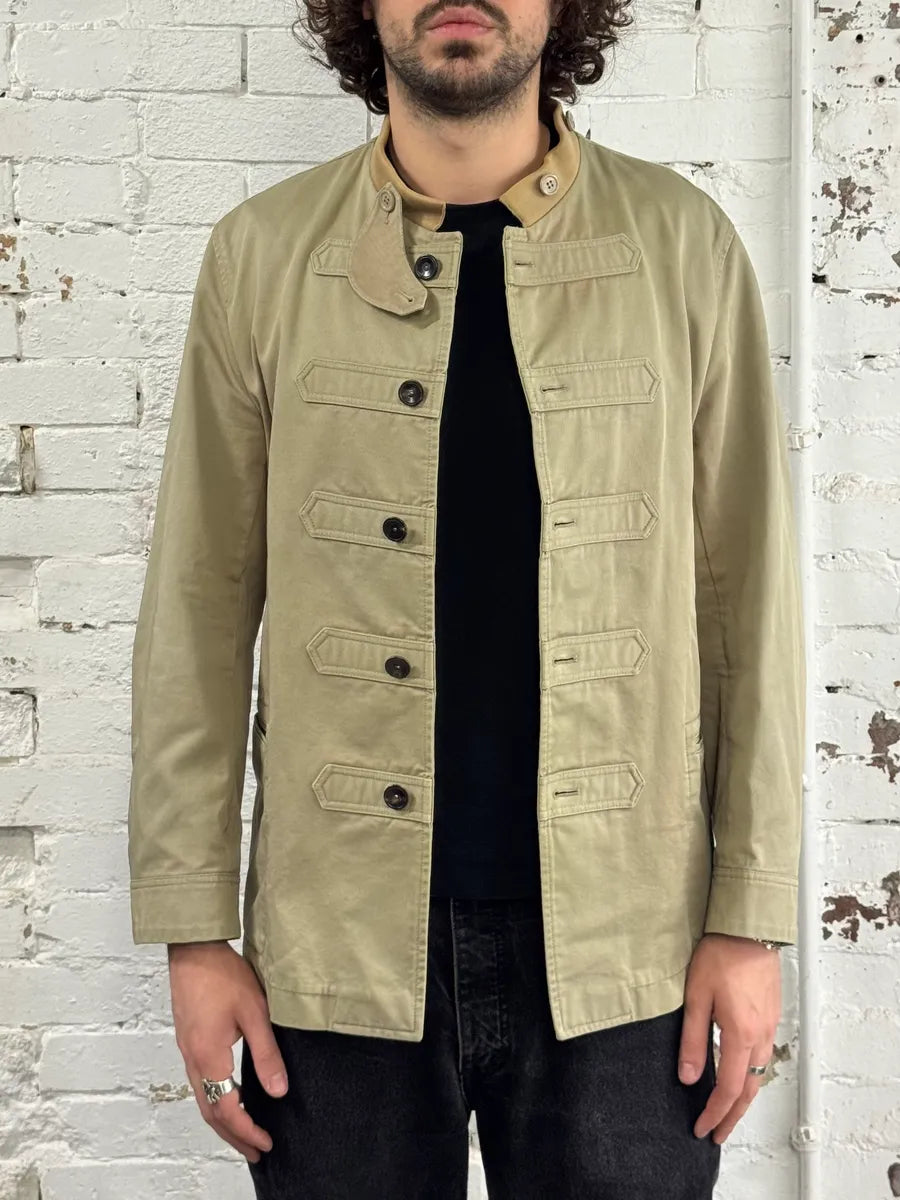 AW2008 Yves Saint Laurent Beige Officer Napoleon Jacket LJUYNnJ 3