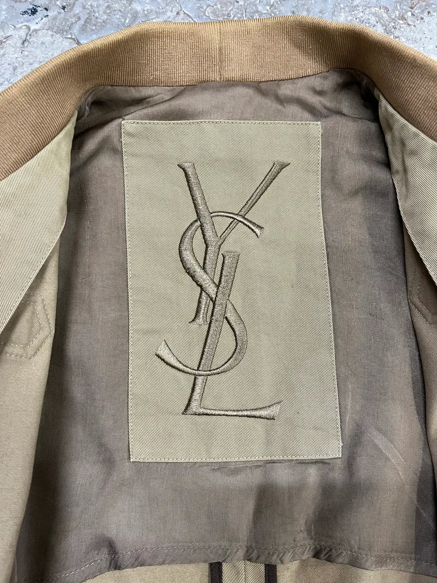AW2008 Yves Saint Laurent Beige Officer Napoleon Jacket LJUYNnJ 8
