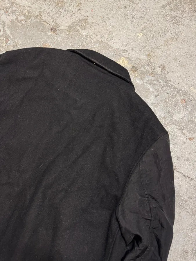 AW2009 Acne Studios Black Multi Zips Hybrid Nylon Wool Jacket mzjbWtz 4
