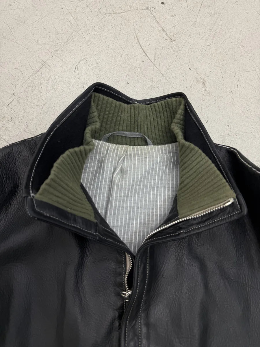 AW2009 Carol Christian Poell Black Kangaroo Leather Jacket NGRldFg 12