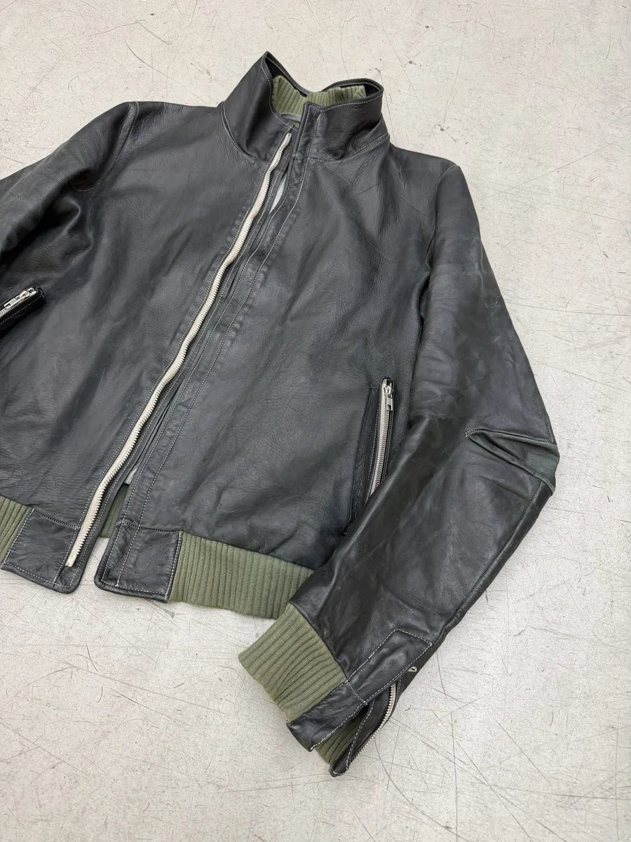 AW2009 Carol Christian Poell Black Kangaroo Leather Jacket NGRldFg 9