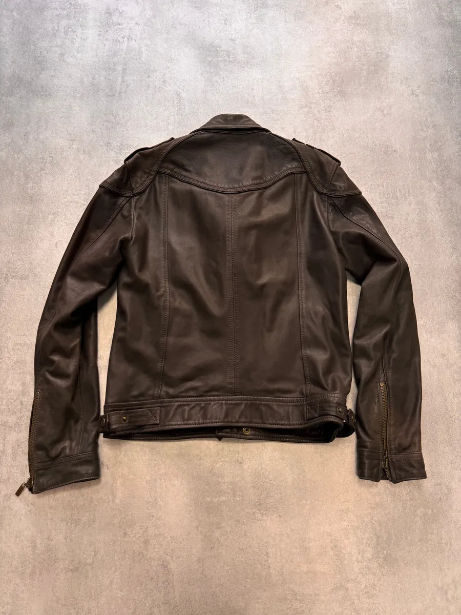 AW2009 Cavalli Hunter Brown Leather Jacket sRiSRqf 3