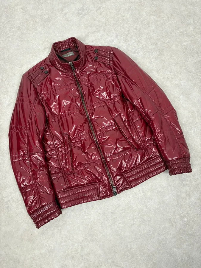 AW2009 Daniele Alessandrini Bordeaux British Puffer Jacket WslzyFk 3