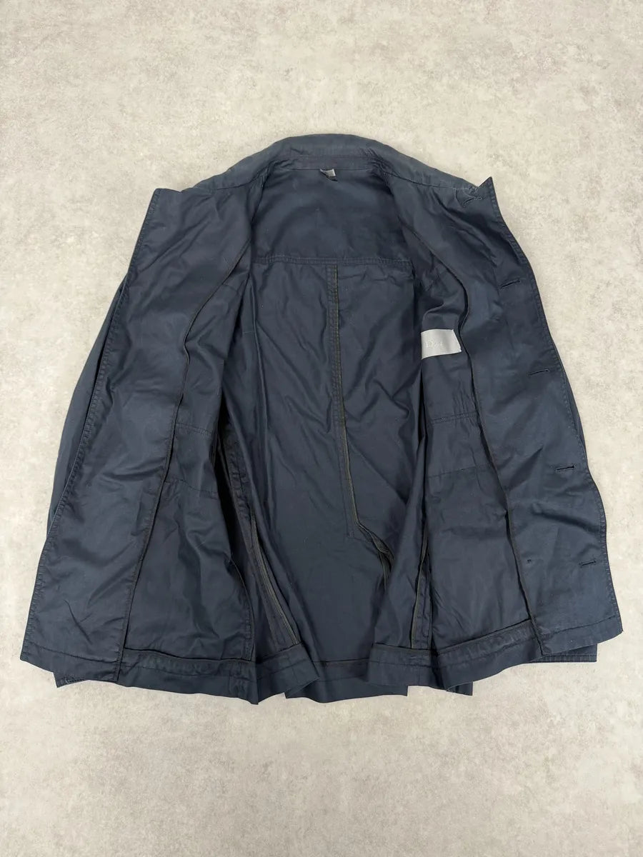AW2009 Dior Saharienne Navy Buttoned Jacket by Kris Van Assche hzGGPtr 6