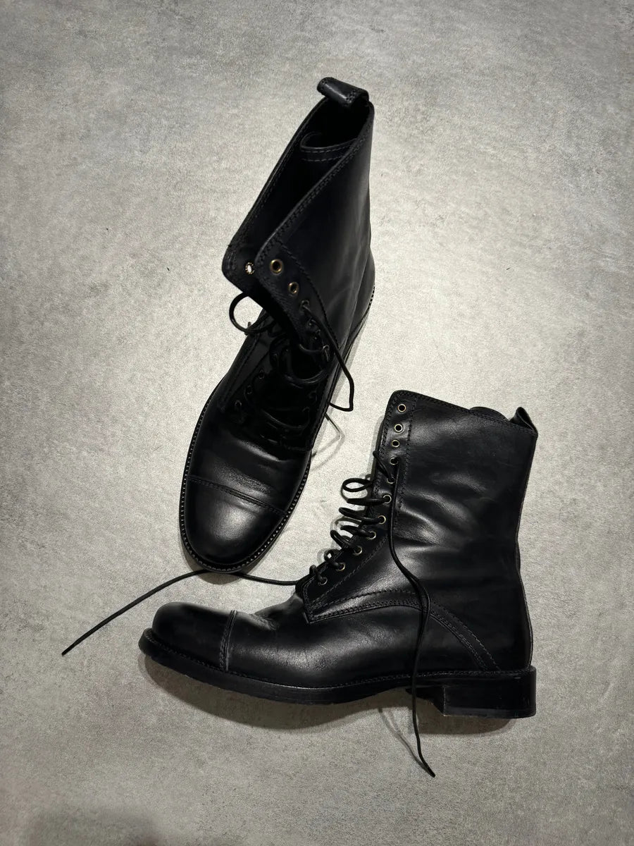 AW2009 Dolce & Gabbana Black High Combat Naval Boots GqqWARG 1