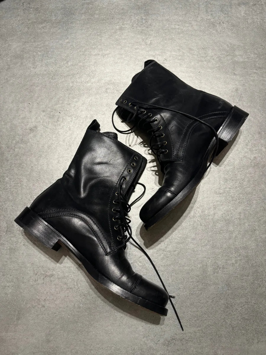 AW2009 Dolce & Gabbana Black High Combat Naval Boots GqqWARG 2