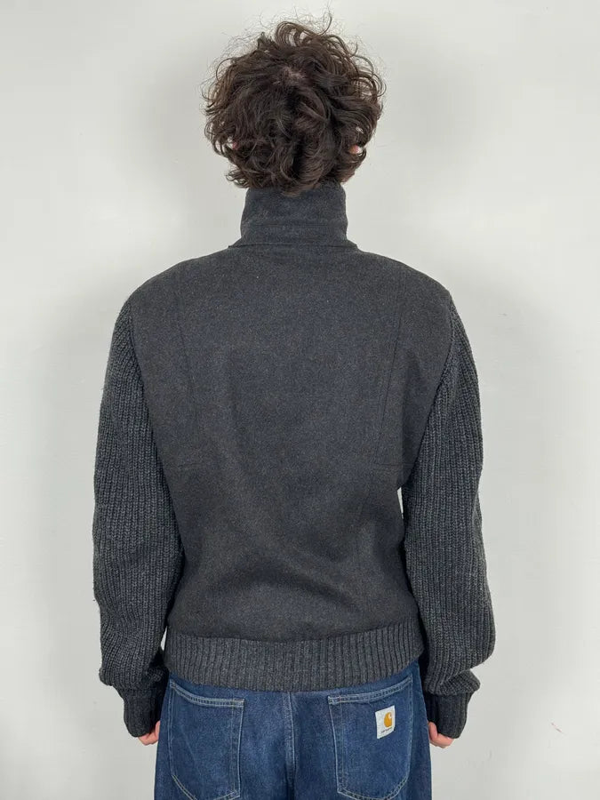 AW2009 Dolce & Gabbana Grey Wool Knit Collar Jacket iBWNUpC 2