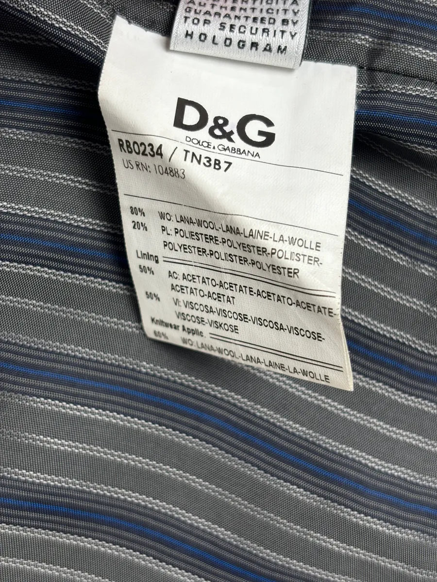 AW2009 Dolce & Gabbana Grey Wool Knit Collar Jacket iBWNUpC 11
