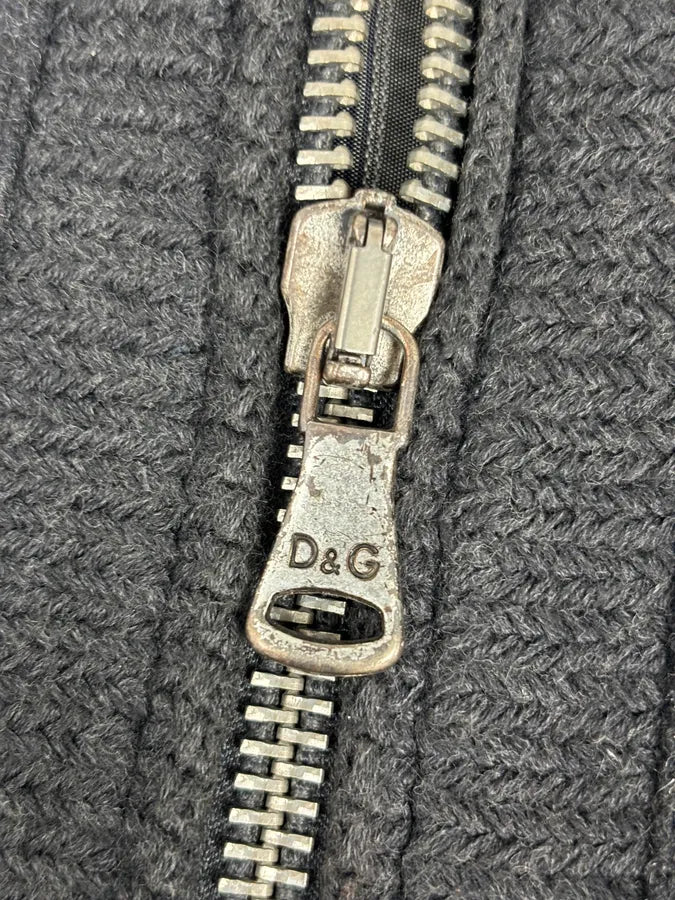 AW2009 Dolce & Gabbana Grey Wool Knit Collar Jacket iBWNUpC 9