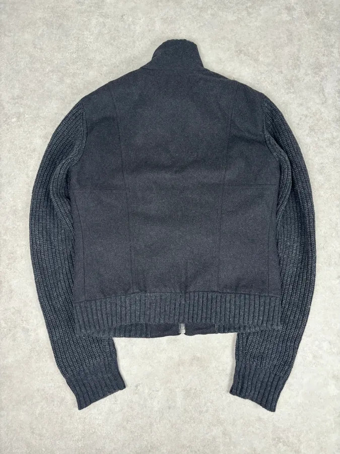 AW2009 Dolce & Gabbana Grey Wool Knit Collar Jacket iBWNUpC 4
