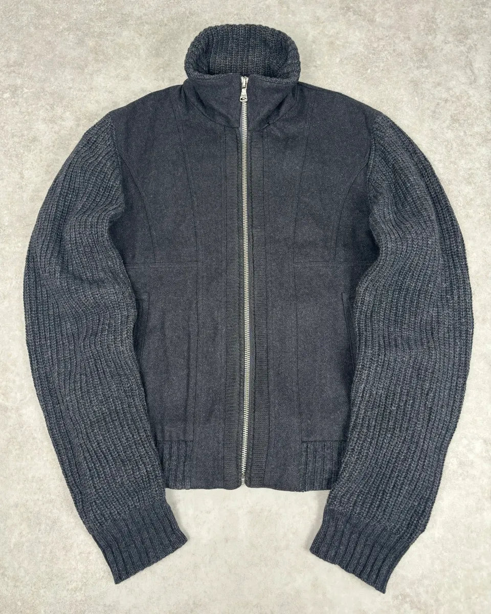 AW2009 Dolce & Gabbana Grey Wool Knit Collar Jacket iBWNUpC 0