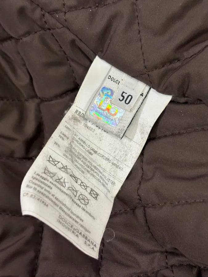 AW2009 Dolce & Gabbana Brown Leather Aviator Bomber Jacket ycOhiNc 10