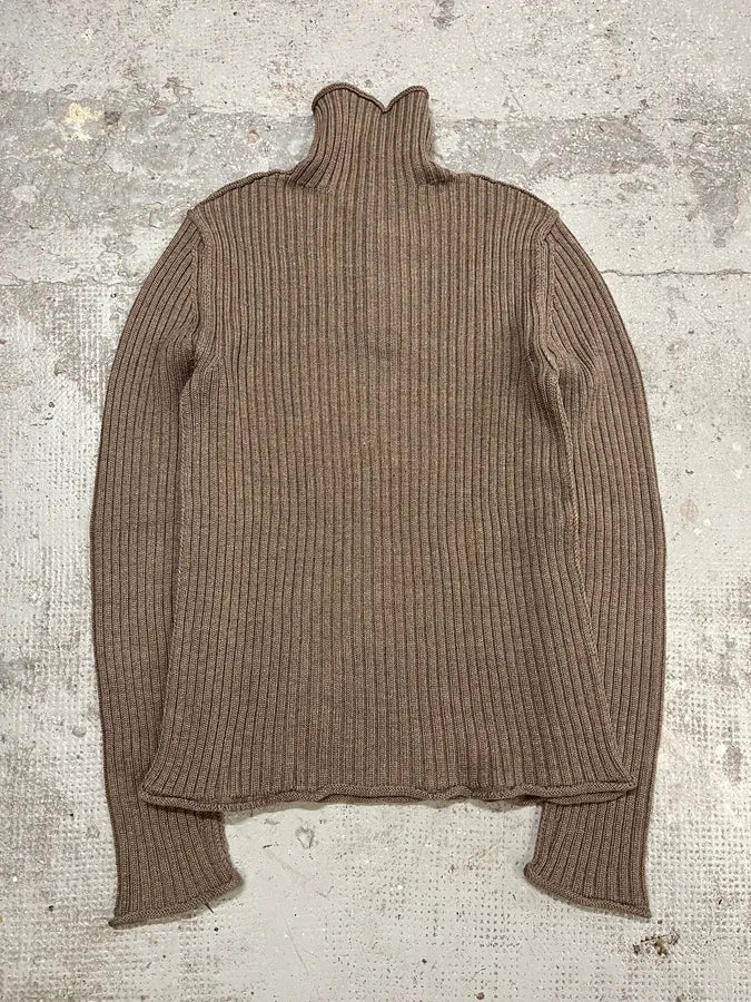 AW2009 Dolce & Gabbana Camel Buttoned Up Sweater eVTWRWa 6