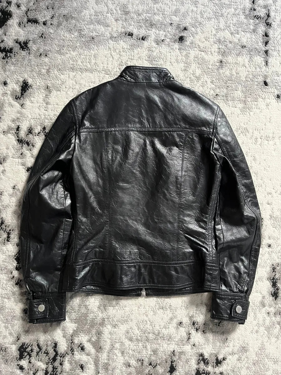 AW2009 Dolce & Gabbana Cargo Utility Black Leather Jacket MOITfSi 1